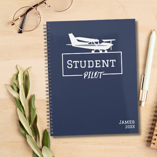 Student Piloot Cessna Vliegtuig Aangepaste Naam  Planner