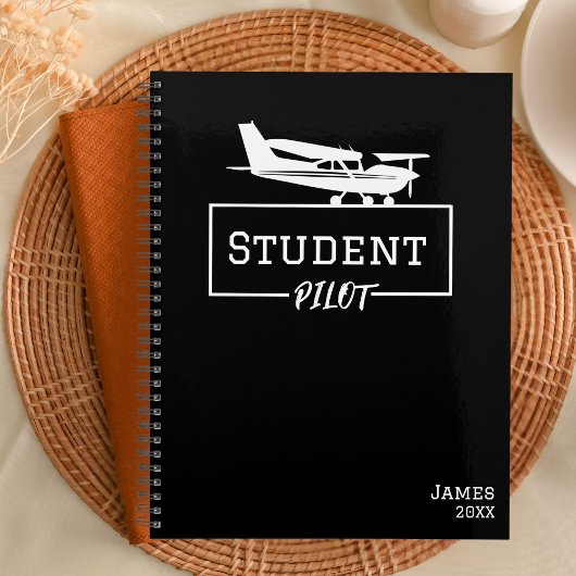 Student Piloot Cessna Vliegtuig Aangepaste Naam Planner