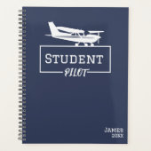Student Piloot Cessna Vliegtuig Aangepaste Naam  Planner (Voorkant)