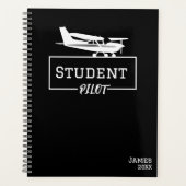 Student Piloot Cessna Vliegtuig Aangepaste Naam Planner (Voorkant)