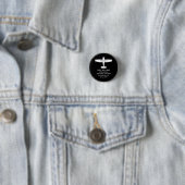 Student Piloot Eerste Solo Vliegtuig Luchtvaart Ma Ronde Button 3,2 Cm (In situ)