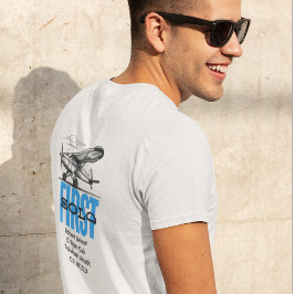 Student Piloot Eerste Solo Vliegtuig Wolken Maatwe T-shirt