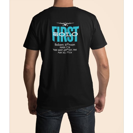 Student Piloot Eerste Solo Vlucht Custom T-shirt