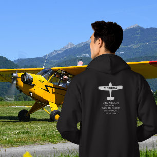 Student Piloot Eerste Solovlucht Vliegtuig Aangepa Hoodie