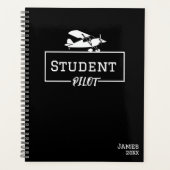 Student Pilot Aviator Vliegtuig Aangepaste Naam Planner (Voorkant)