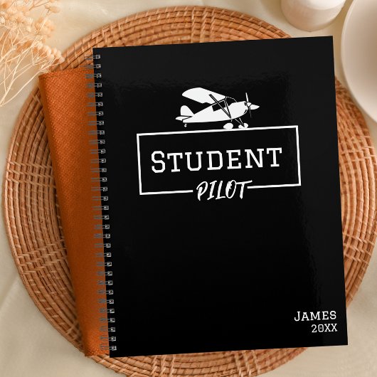 Student Pilot Aviator Vliegtuig Aangepaste Naam Planner