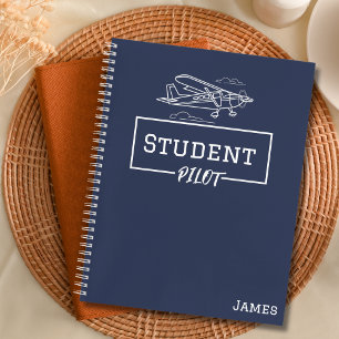 Student Pilot Cessna Vliegtuig Wolken Aangepaste N Notitieboek