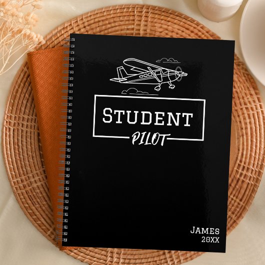 Student Pilot Cessna Vliegtuig Wolken Aangepaste N Planner