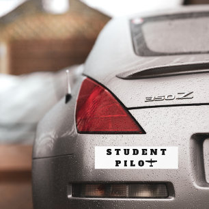 Student Pilot Eenvoudig Vliegtuig Luchtvaart aange Bumpersticker