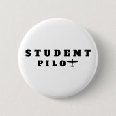 Student Pilot Eenvoudig Vliegtuig Luchtvaart aange Ronde Button 5,7 Cm (Voorkant)