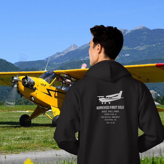 Student Pilot Eerste Solo Cessna Vliegtuig Grappig Hoodie