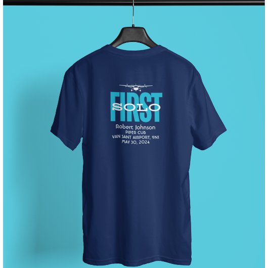 Student Pilot Eerste Solo Luchtvaart Custom T-shirt