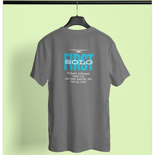 Student Pilot Eerste Solo Luchtvaart Custom T-shirt