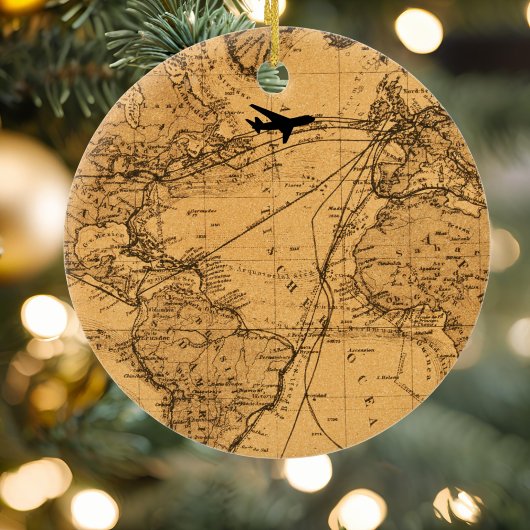 Student Pilot Eerste Solo Vliegtuig Custom XMAS Keramisch Ornament