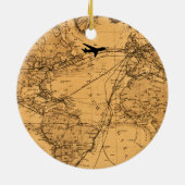 Student Pilot Eerste Solo Vliegtuig Custom XMAS Keramisch Ornament (Achterkant)