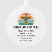 Student Pilot eerste solo vliegtuig gepersonalisee Ornament (voorkant)