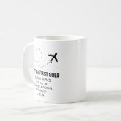 Student Pilot Eerste Solo Vliegtuig Grappig Custom Koffiemok (Voorkant links)