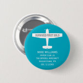 Student Pilot Eerste Solo Vliegtuig Grappig Custom Ronde Button 5,7 Cm (Voorkant /achterkant)