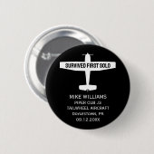 Student Pilot Eerste Solo Vliegtuig Grappig Custom Ronde Button 5,7 Cm (Voorkant /achterkant)