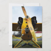 Student Pilot Eerste Solo Vliegtuig Grappig Gefeli Kaart (Voorkant)