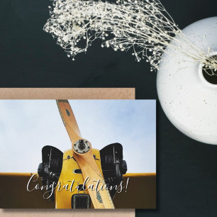 Student Pilot Eerste Solo Vliegtuig Grappig Gefeli Kaart