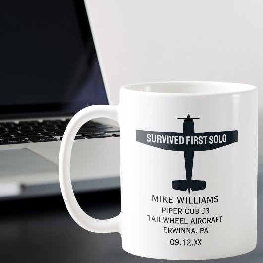 Student Pilot Eerste Solo Vliegtuig Grappig Koffiemok