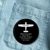 Student Pilot Eerste Solo Vliegtuig Luchtvaart Cus Ronde Button 3,2 Cm