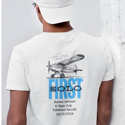 Student Pilot Eerste Solo Vliegtuig & Wolken Custo T-shirt