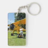 Student Pilot First Solo Airplane Photo Custom Sleutelhanger (achterkant)