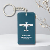 Student Pilot First Solo Airplane Photo Custom Sleutelhanger