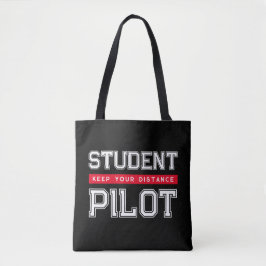 Student Pilot "Houd je afstand" Canvas tas