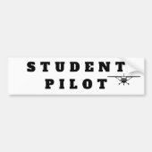 Student Pilot Simple Airplane Aviation custom  Bumpersticker (Voorkant)