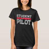 Student Pilot Waarschuwing T-shirt (Voorkant)