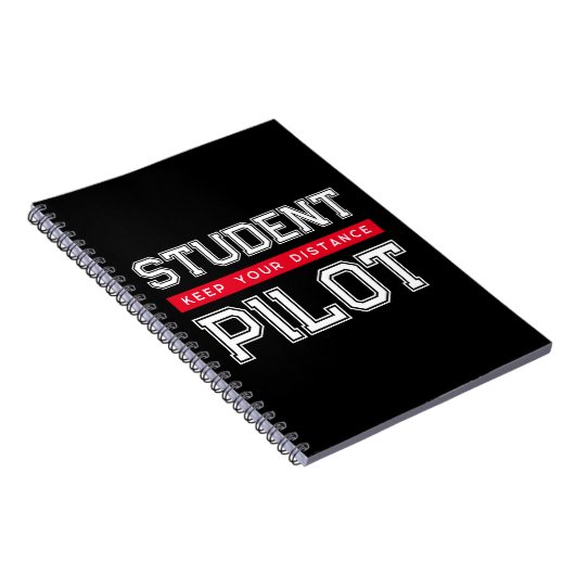 Student Pilot Warning Sign Notitieboek (Rechterzijde)