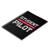 Student Pilot Warning Sign Notitieboek (Linkerzijde)