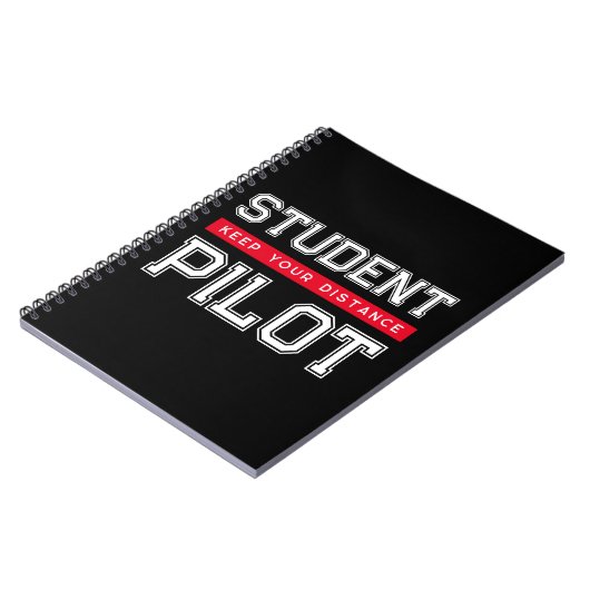 Student Pilot Warning Sign Notitieboek (Linkerzijde)