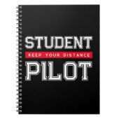 Student Pilot Warning Sign Notitieboek (Voorkant)