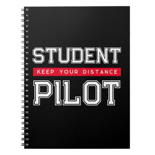 Student Pilot Warning Sign Notitieboek (Voorkant)