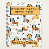 Student Planner met honden in kostuum (Voorkant)