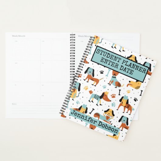 Student Planner met honden in kostuum (Display)
