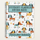 Student Planner met honden in kostuum (Voorkant)