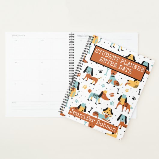 Student Planner met honden in kostuum (Display)