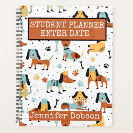 Student Planner met honden in kostuum