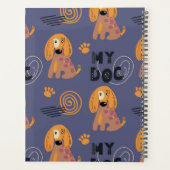 Student Planner met kleurrijke tekenfilmhonden (Achterkant)