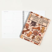 Student Planner met kleurrijke tekenfilmhonden (Display)