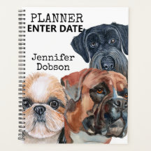 Student Planner met waterverf honden