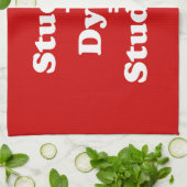 Student plus Dying staat gelijk aan studeren Theedoek (Gevouwen)