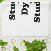 Student plus Dying staat gelijk aan studeren Theedoek (Gevouwen)