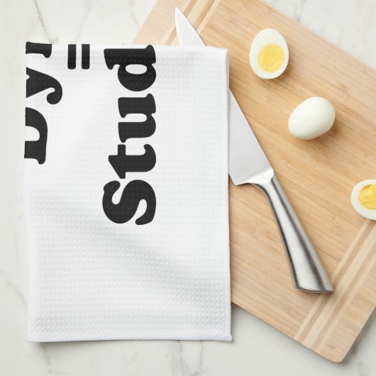 Student plus Dying staat gelijk aan studeren Theedoek (Quarter Fold)