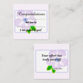 Student Prestatiekaart – Elegante Bloemendesign Notitiekaartje